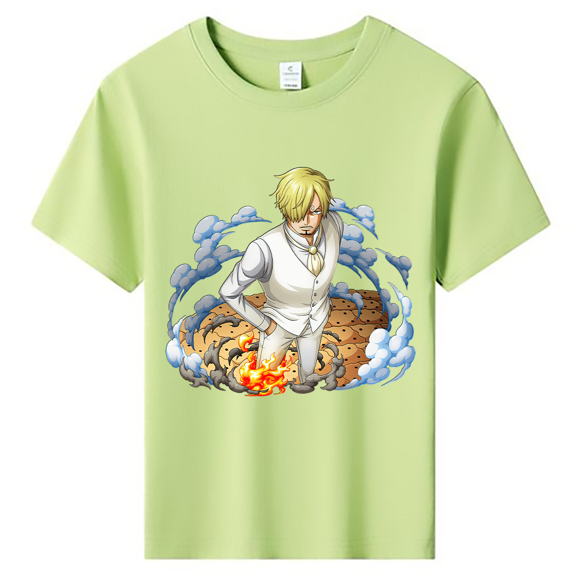 （画像用） ワンピース サンジ ONE PIECE Sanji 綿100％キッズTシャツ（フロントプリント）